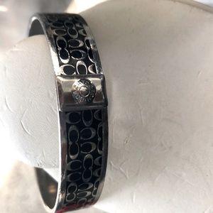 Coach Bracelet bangle Silver/Black